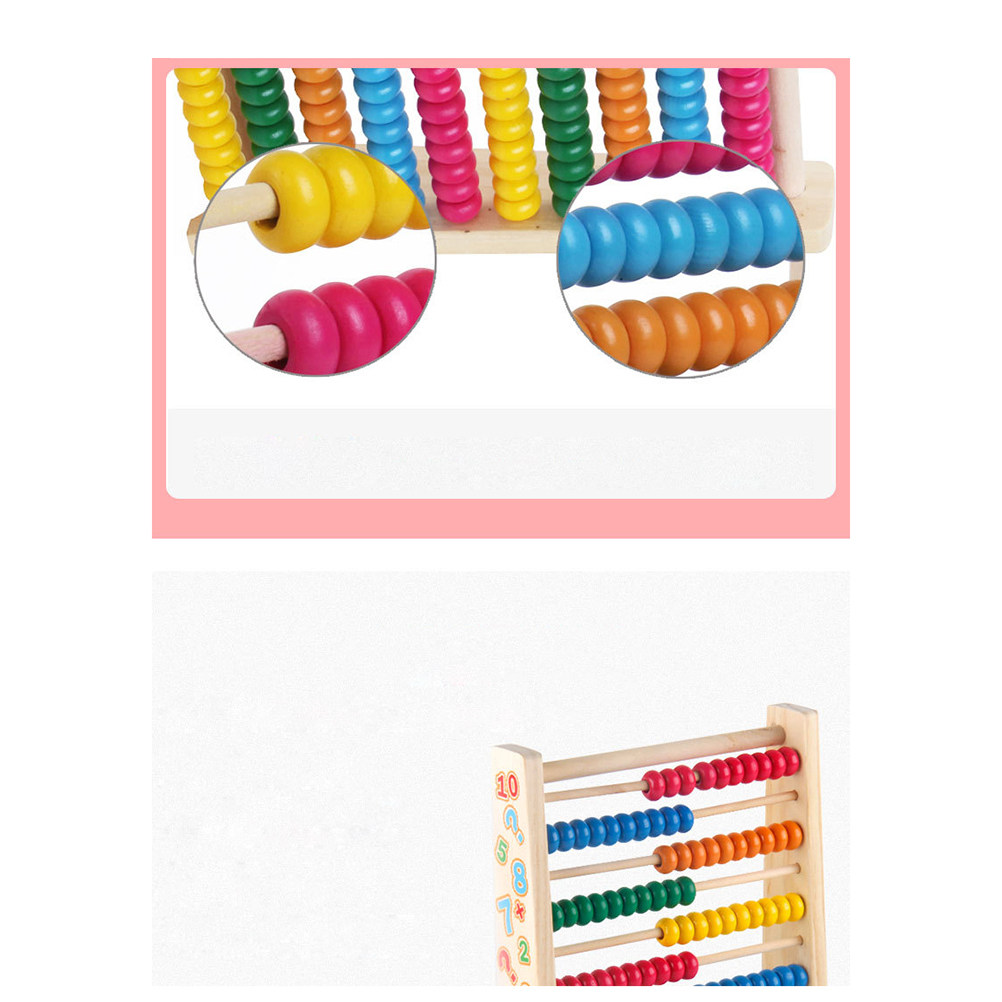10 Stalls Wooden Abacus Colorf - Kids Educational Computer 评论和价格