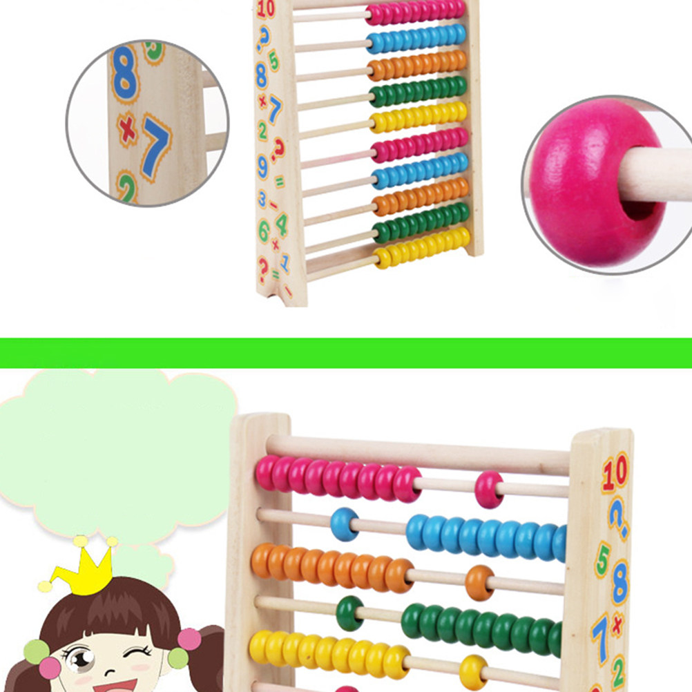 10 Stalls Wooden Abacus Colorf - Kids Educational Computer 评论和价格