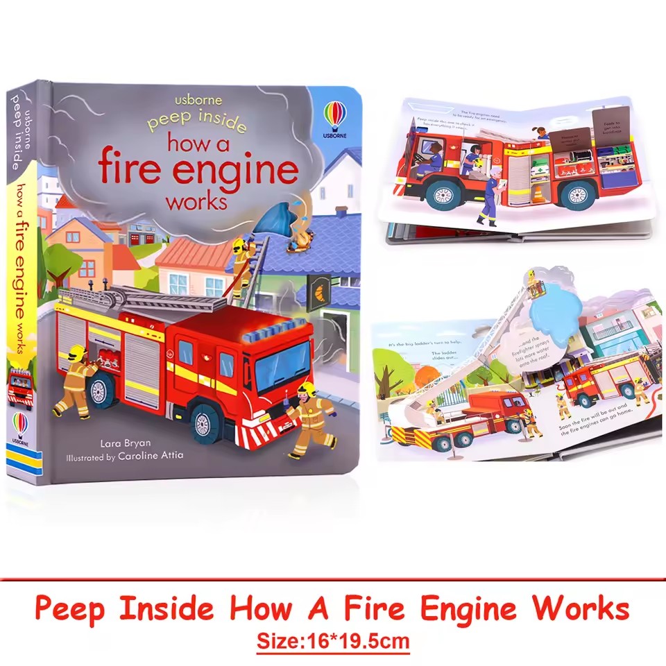 Usborne Peep Inside How A Fire - Kids Education And You 评论和价格