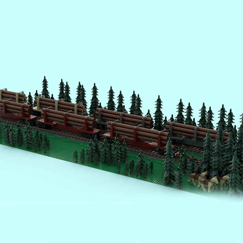 224pcs MOC Skeleton Log Train  - Kids Education Login 评论和价格