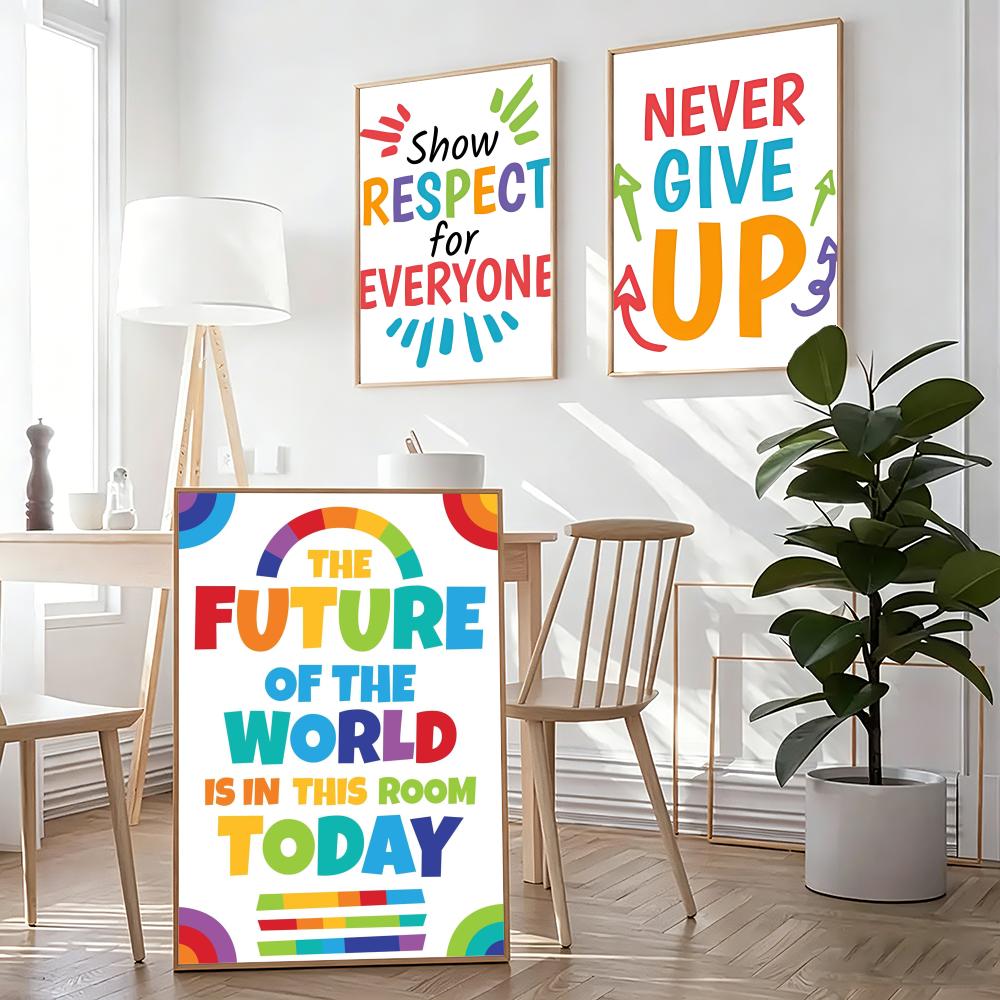 Positive Kid Classroom Wall Pi - Kids Education Room 评论和价格