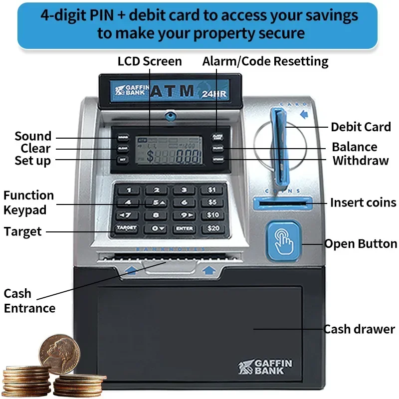 Children ATM Automatic Deposit - Kids Education Money 评论和价格