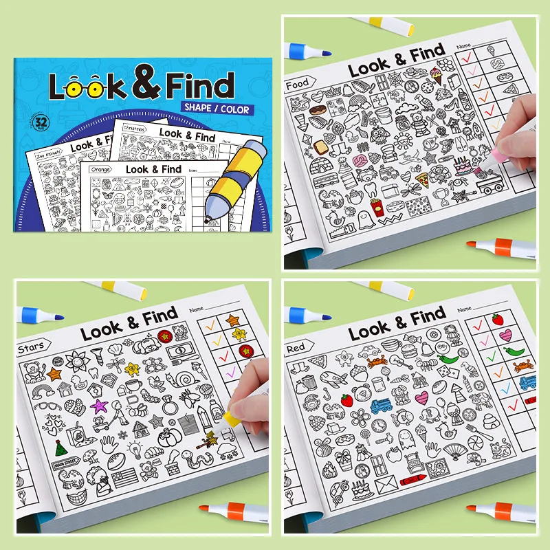 Children's Search Activity Boo - Kids Early Education Books 评论和价格