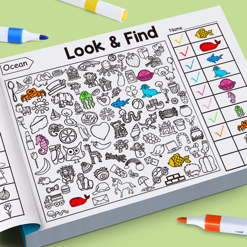 Children's Search Activity Boo - Kids Early Education Books 评论和价格