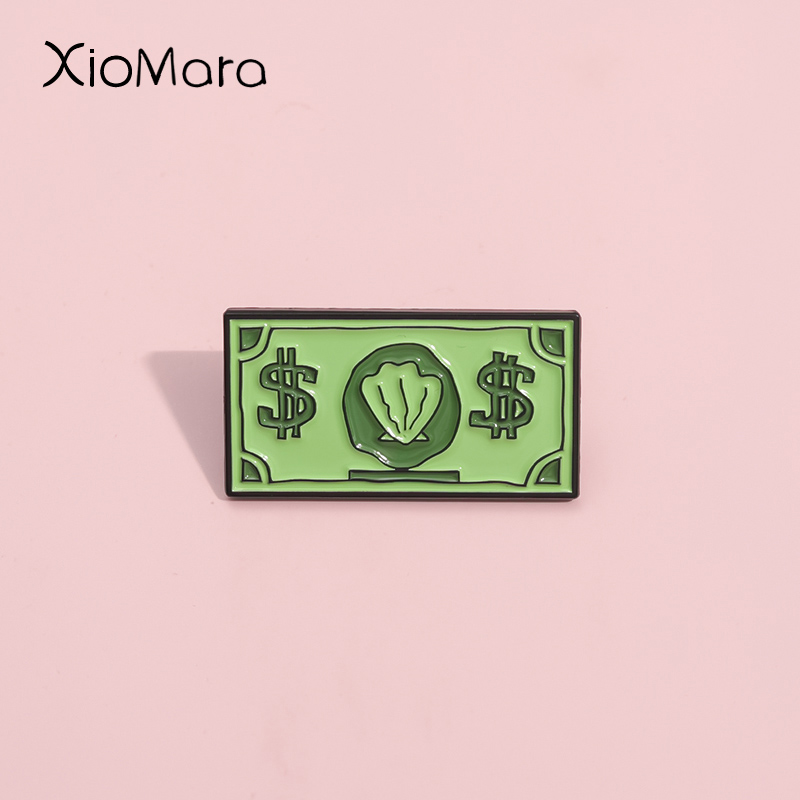 Green USD Symbol Enamel Pin Cu - Kids Education Money 评论和价格