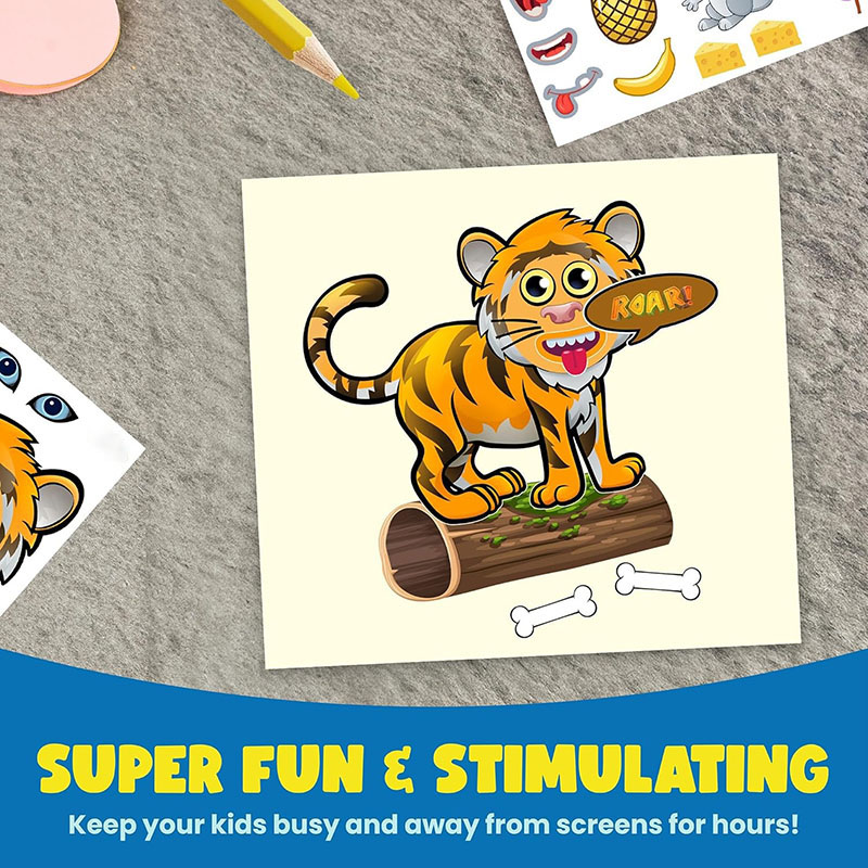 Cartoon Safari Animals Sticker - Kids Education Money 评论和价格